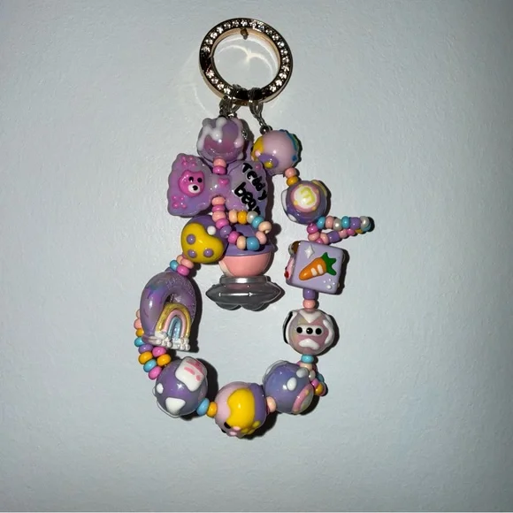 Colorful Beaded Keychain - Picture 2 of 4